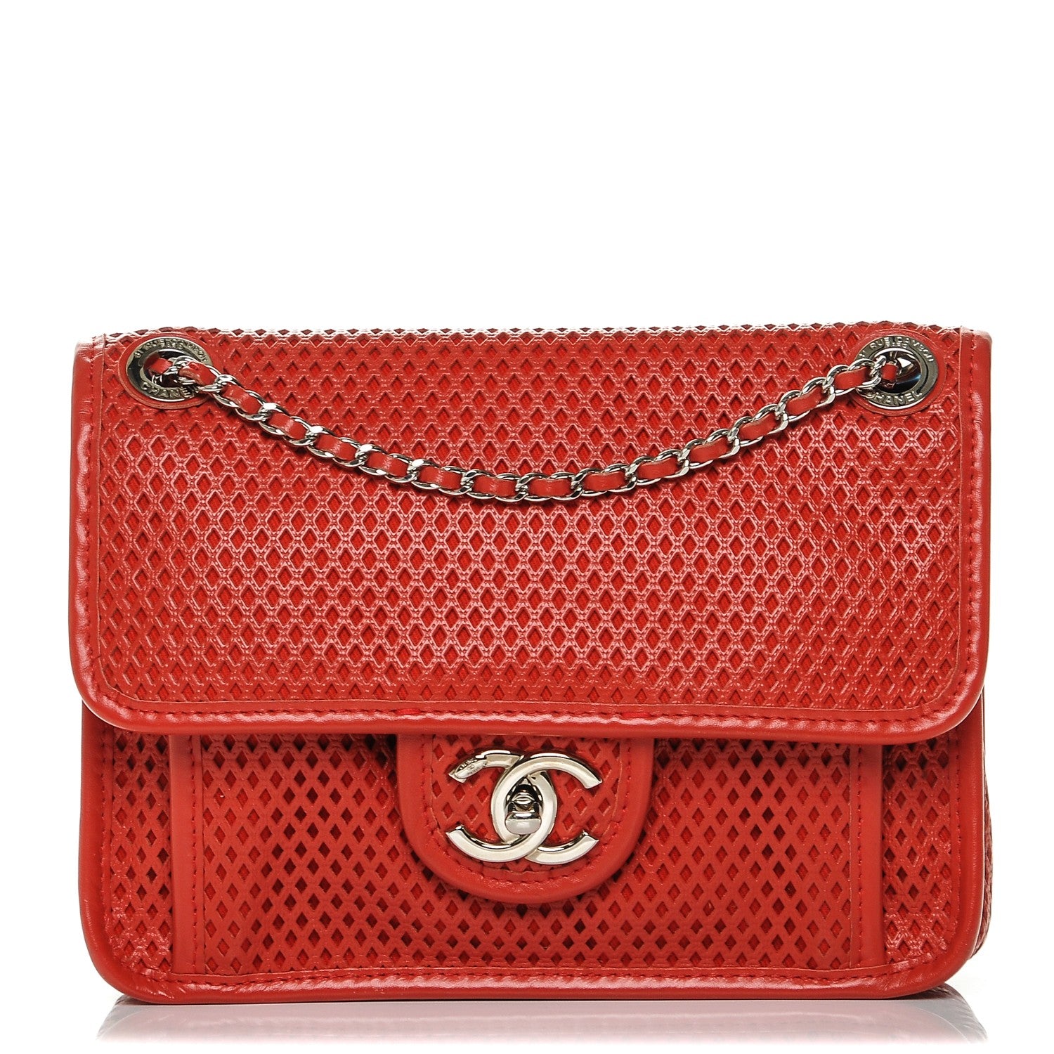 Chanel Perforated Calfskin Small Up In The Air Flap Red 1 of 8