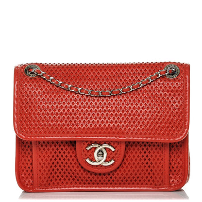Chanel Perforated Calfskin Small Up In The Air Flap Red 1 of 8