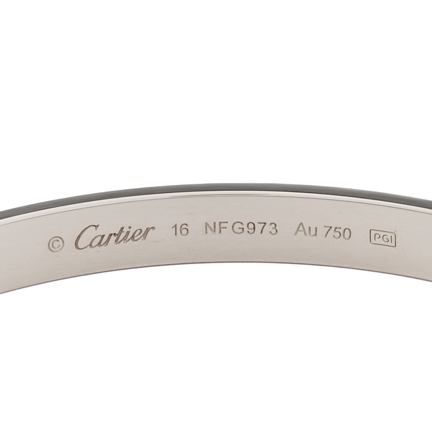 Cartier 18K White Gold LOVE Bracelet 16 3 of 5