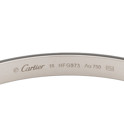 Cartier 18K White Gold LOVE Bracelet 16 3 of 5