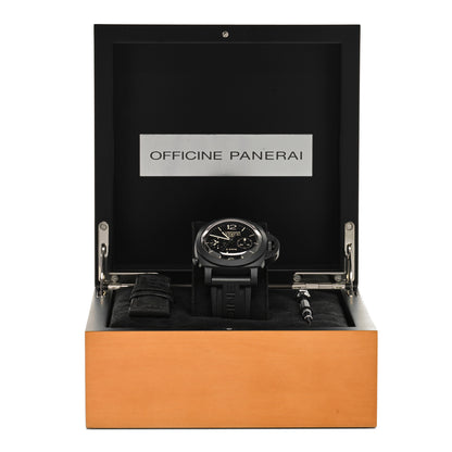 Panerai Black Ceramic Rubber 44mm Chrono Monopulsante 8 Days GMT Manual Winding Watch Black PAM00317 5 of 5