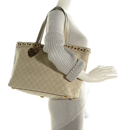 Gucci Guccissima Medium Babouska Shopping Tote Off White 2 of 7