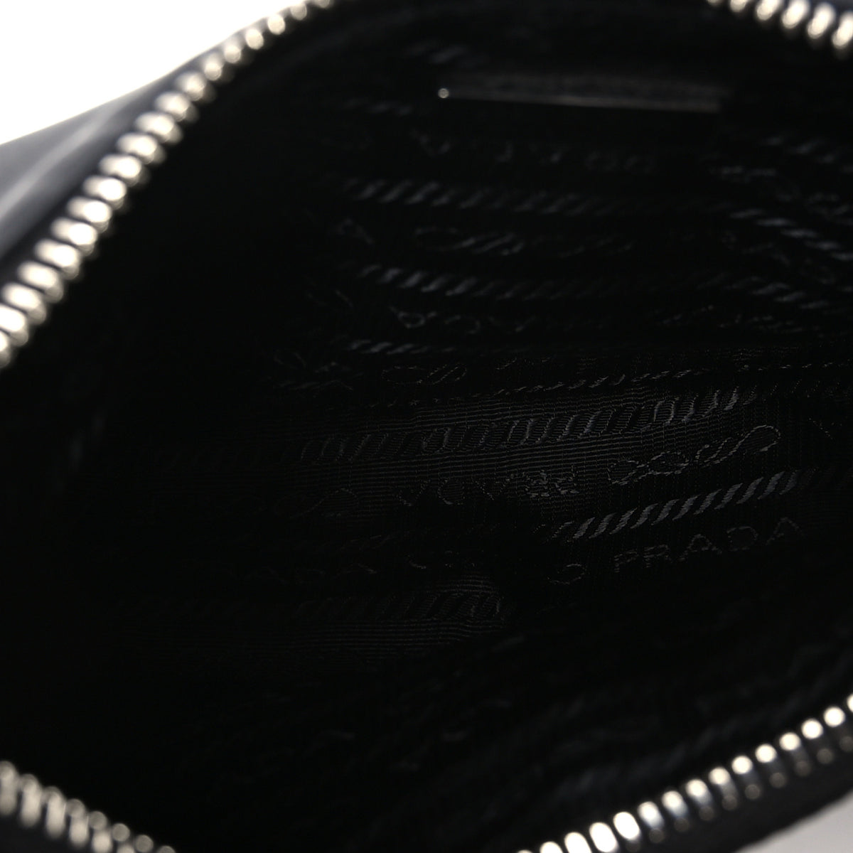 Nylon Sequin Embellished Polka Dot Re-Edition 2005 Shoulder Bag Black