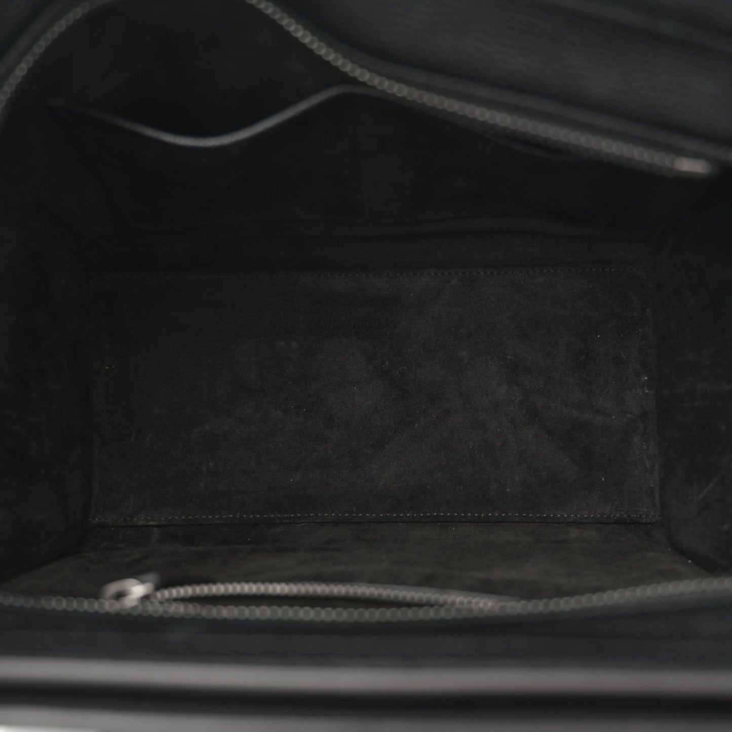 Drummed Calfskin Micro Luggage Black