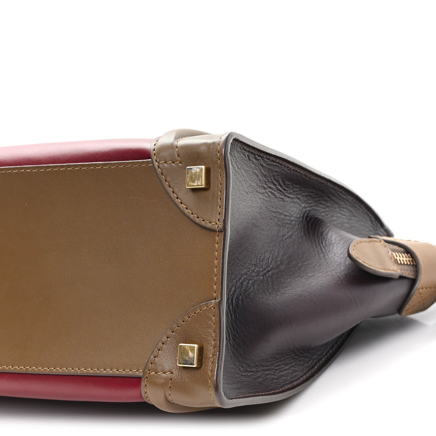 Celine Satin Smooth Calfskin Micro Tri-Color Luggage Rust 9 of 11