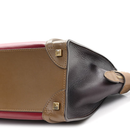 Celine Satin Smooth Calfskin Micro Tri-Color Luggage Rust 9 of 11