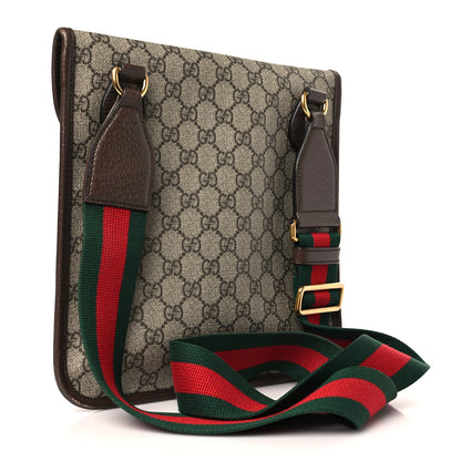 Gucci GG Supreme Monogram Web Medium Neo Vintage Flap Messenger Bag Beige New Acero 3 of 8