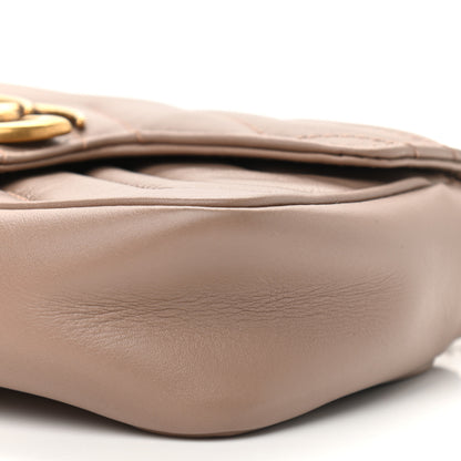 Gucci Calfskin Matelasse Super Mini GG Marmont Shoulder Bag Porcelain Rose 10 of 11
