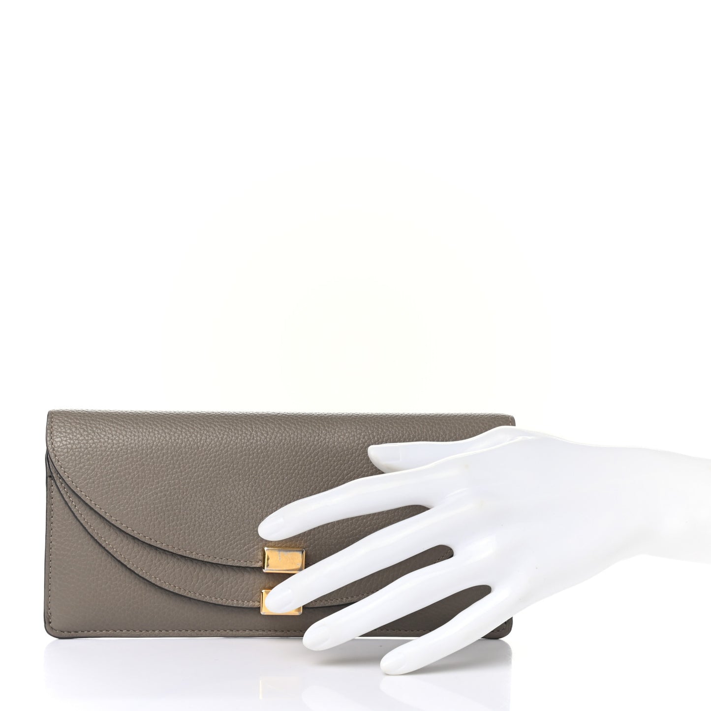 Calfskin Georgia Flap Wallet Motty Grey