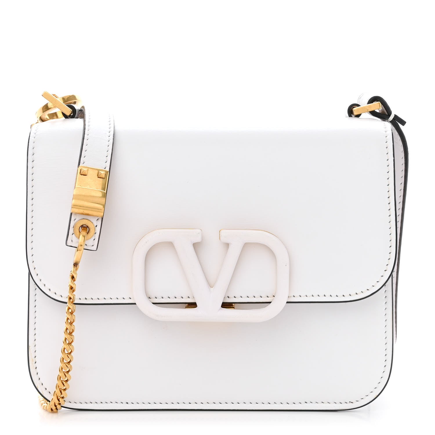 Valentino Garavani Smooth Calfskin Small VSling Shoulder Bag White 1 of 9