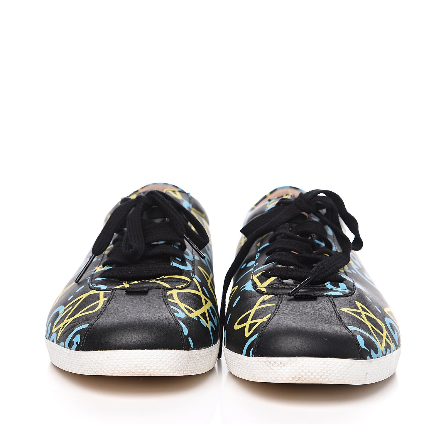 Calfskin GucciGhost Print Mens Low Top Sneakers 11 Black New Acquamarine