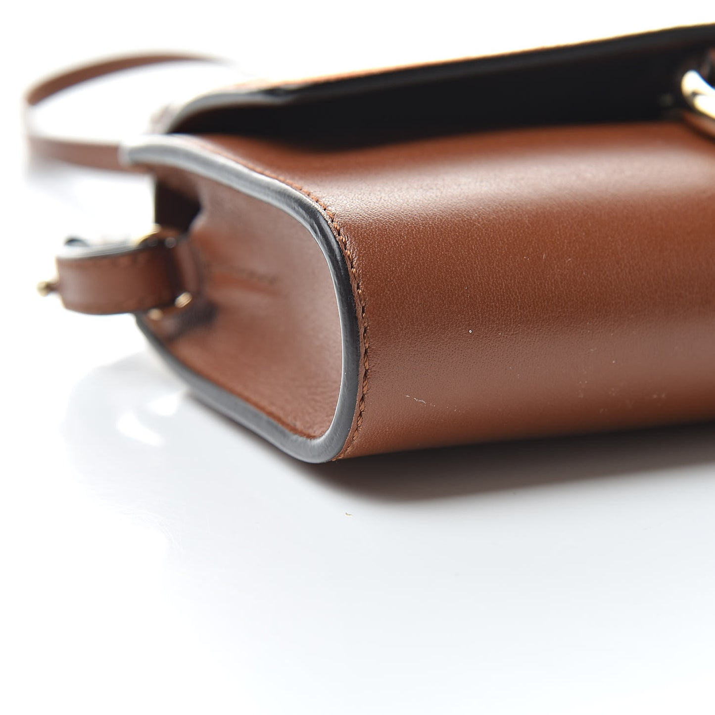 Suede Calfskin Mini Faye Shoulder Bag Tobacco