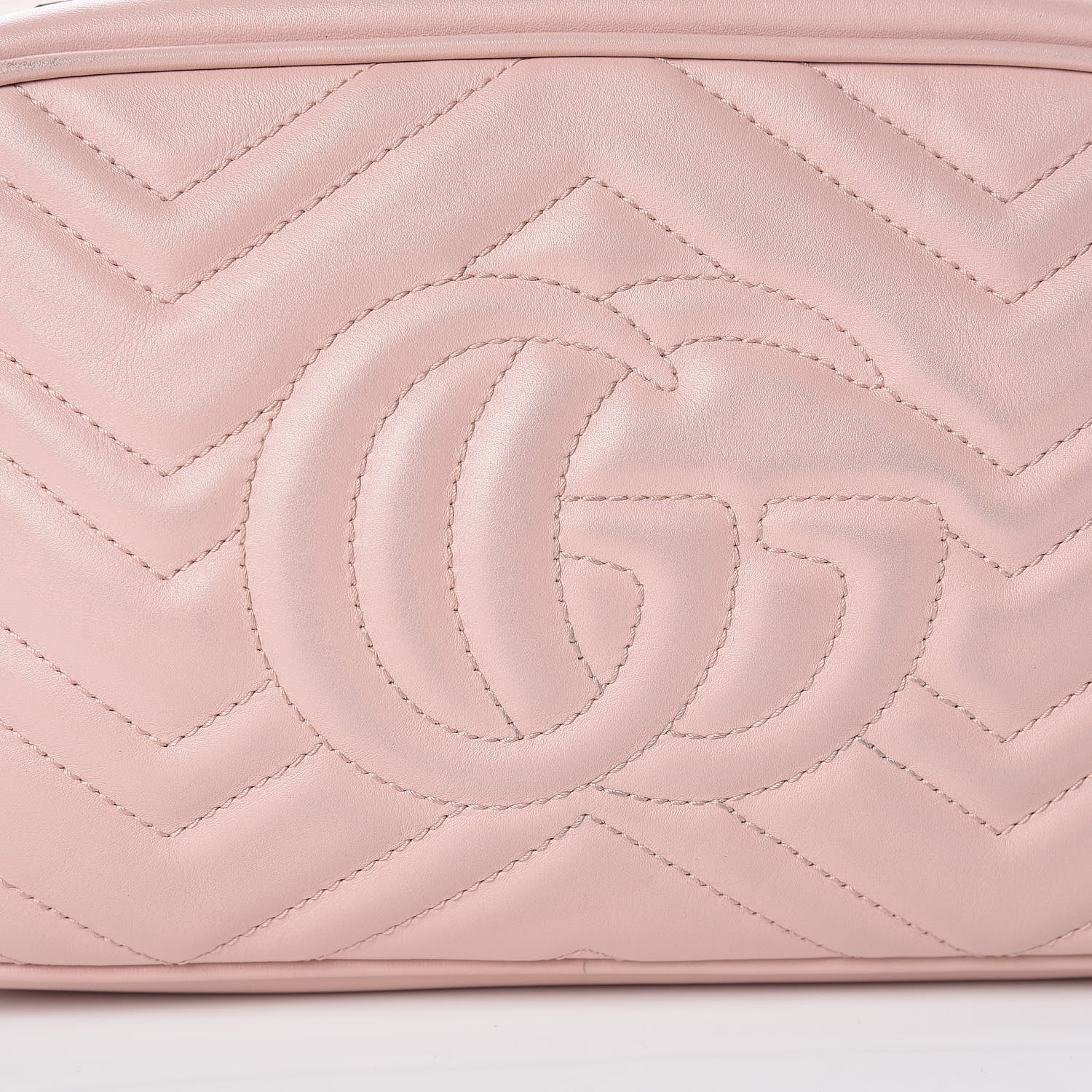Gucci Calfskin Matelasse Small GG Marmont Chain Shoulder Bag Perfect Pink 11 of 13