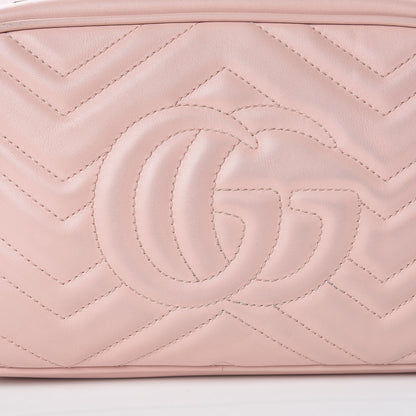 Gucci Calfskin Matelasse Small GG Marmont Chain Shoulder Bag Perfect Pink 11 of 13