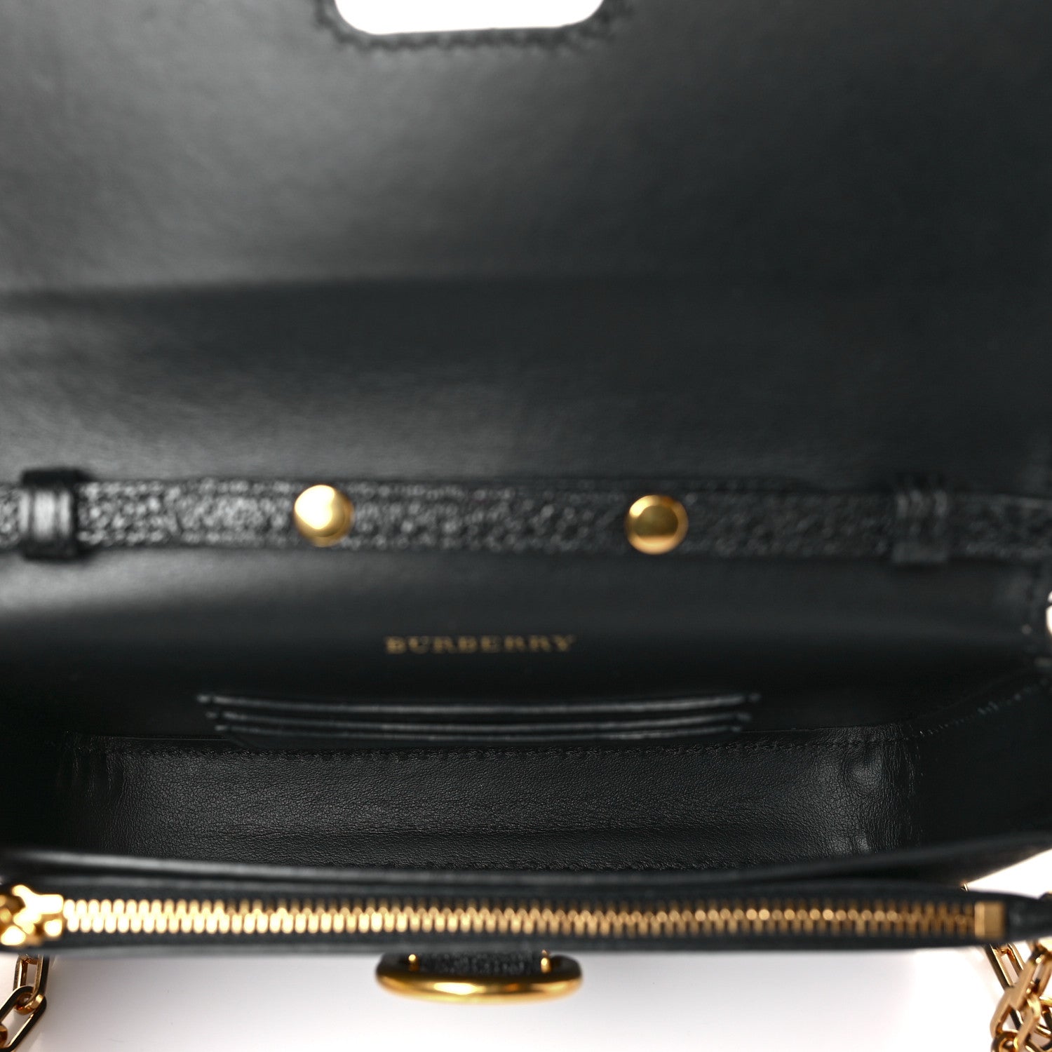 Burberry Calfskin Vintage Check Mini Hayes D-Ring Crossbody Bag Black 5 of 8