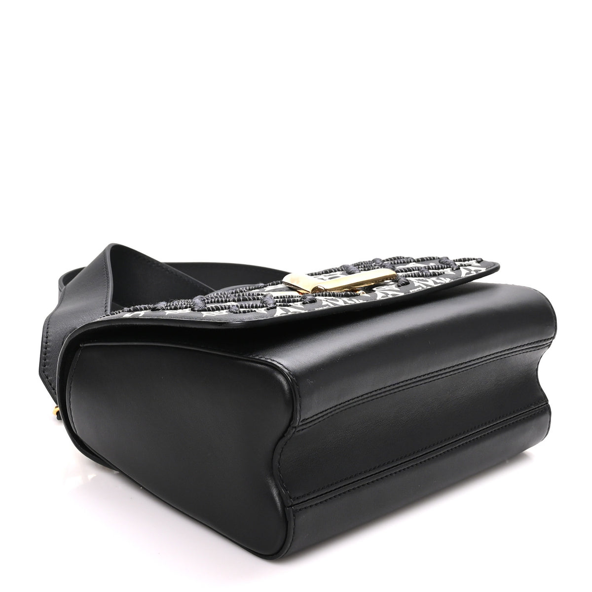 Calfskin Since 1854 Embroidered Twist MM Black