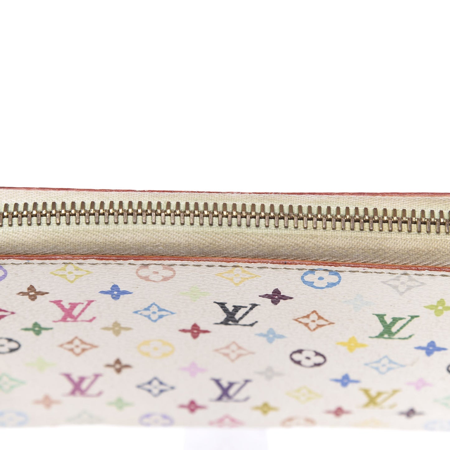 Monogram Multicolor Zippy Wallet White Litchi