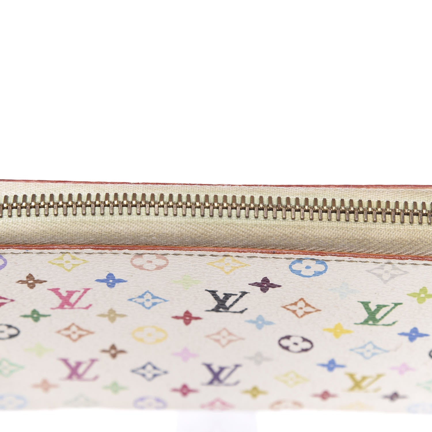 Louis Vuitton Monogram Multicolor Zippy Wallet White Litchi 8 of 14