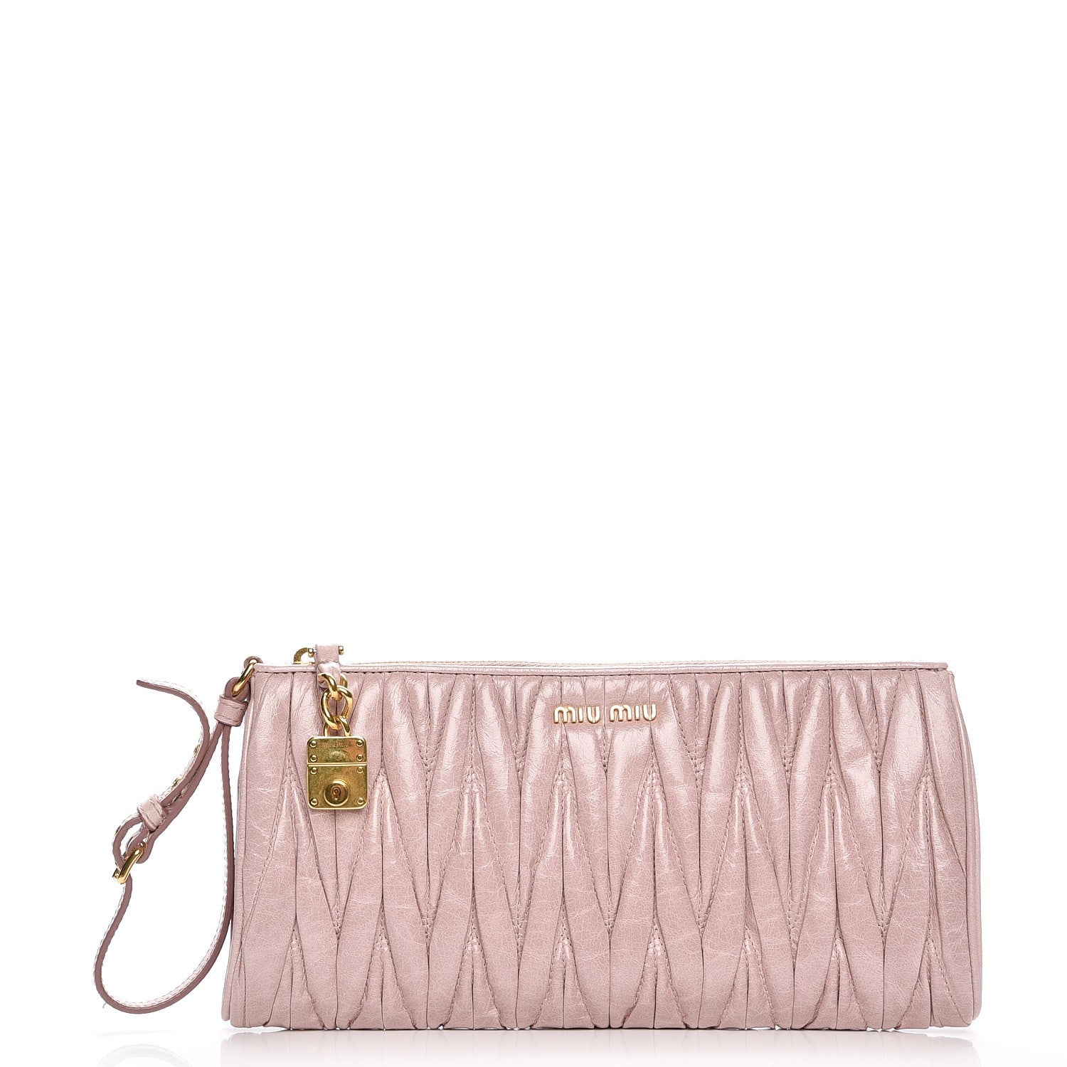 Miu Miu Nappa Matelasse Lux Clutch Mughetto 1 of 7