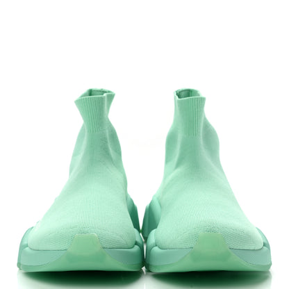 Balenciaga Technical 3D Recycled Knit Womens Speed 2.0 Transparent Sole Sneakers 37 Mint 2 of 9