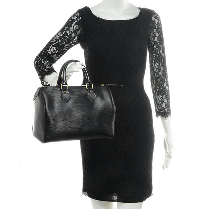 Louis Vuitton Epi Speedy 25 Black 2 of 8