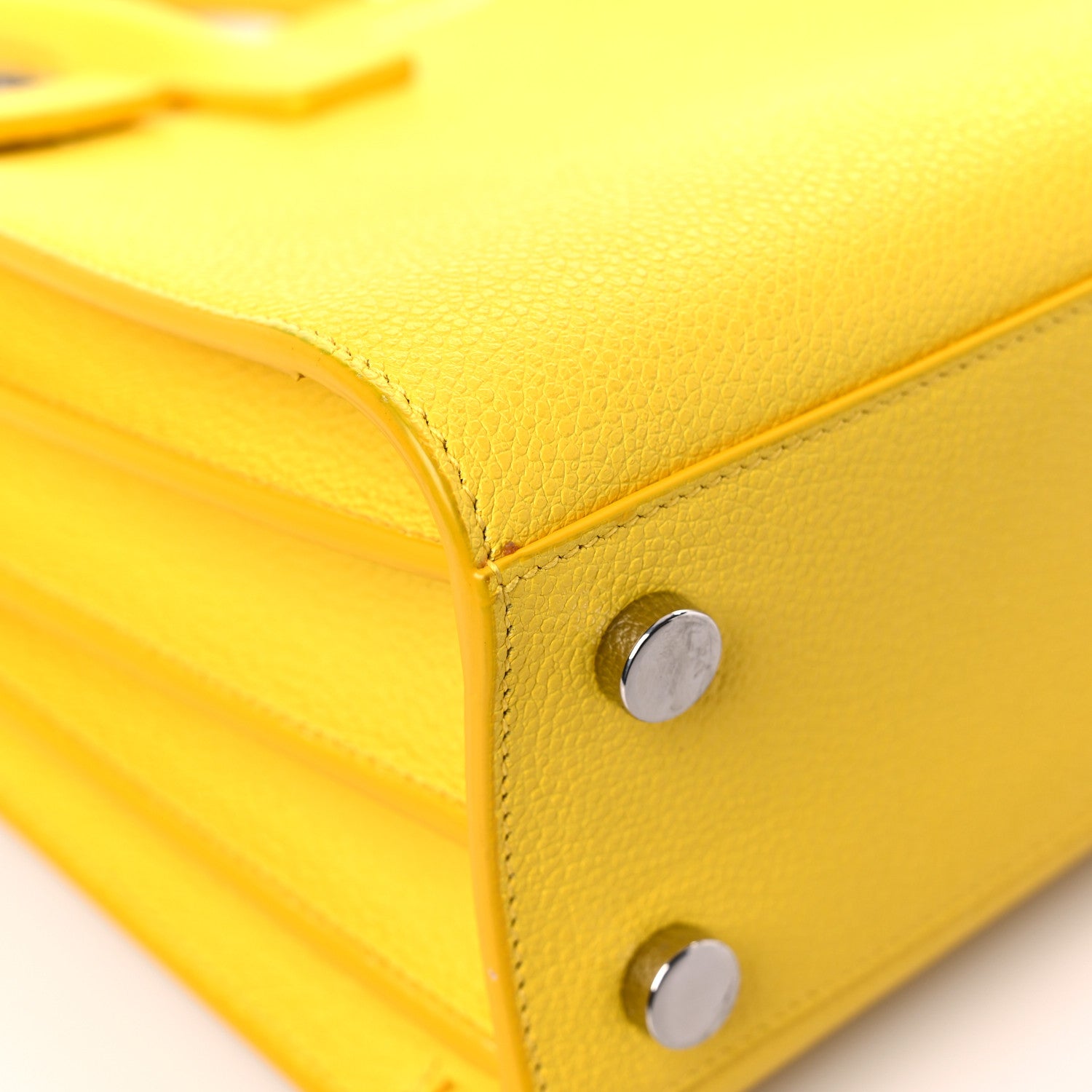 Saint Laurent Grained Calfskin Nano Sac De Jour Jaune 5 of 14