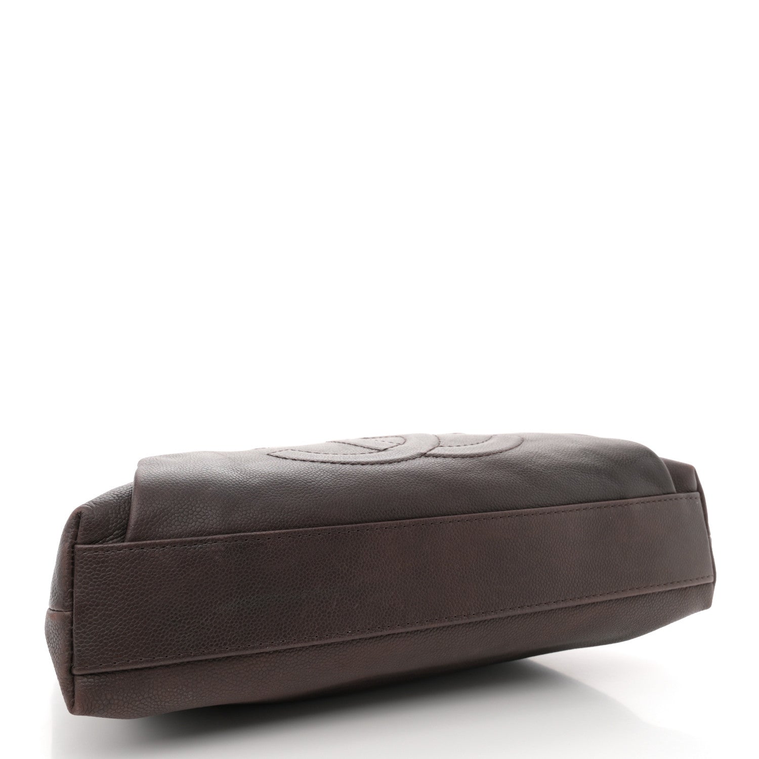 Chanel Caviar Large CC Tuck Tote Brown 4 of 10