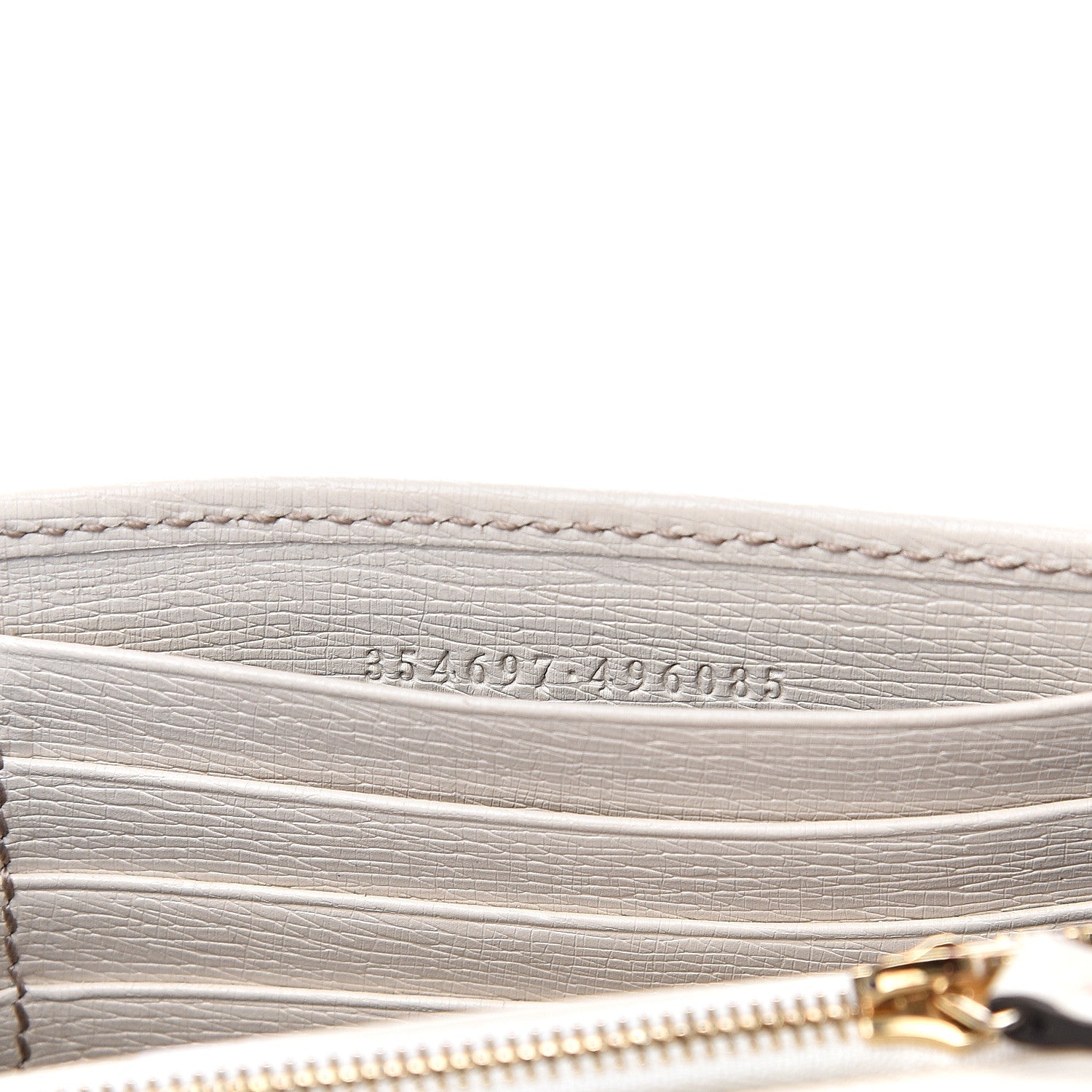 Gucci Textured Calfskin Medium Betty Chain Wallet White 6 of 9
