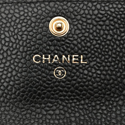 Chanel Caviar Quilted Flap Card Holder Black 6 of 10