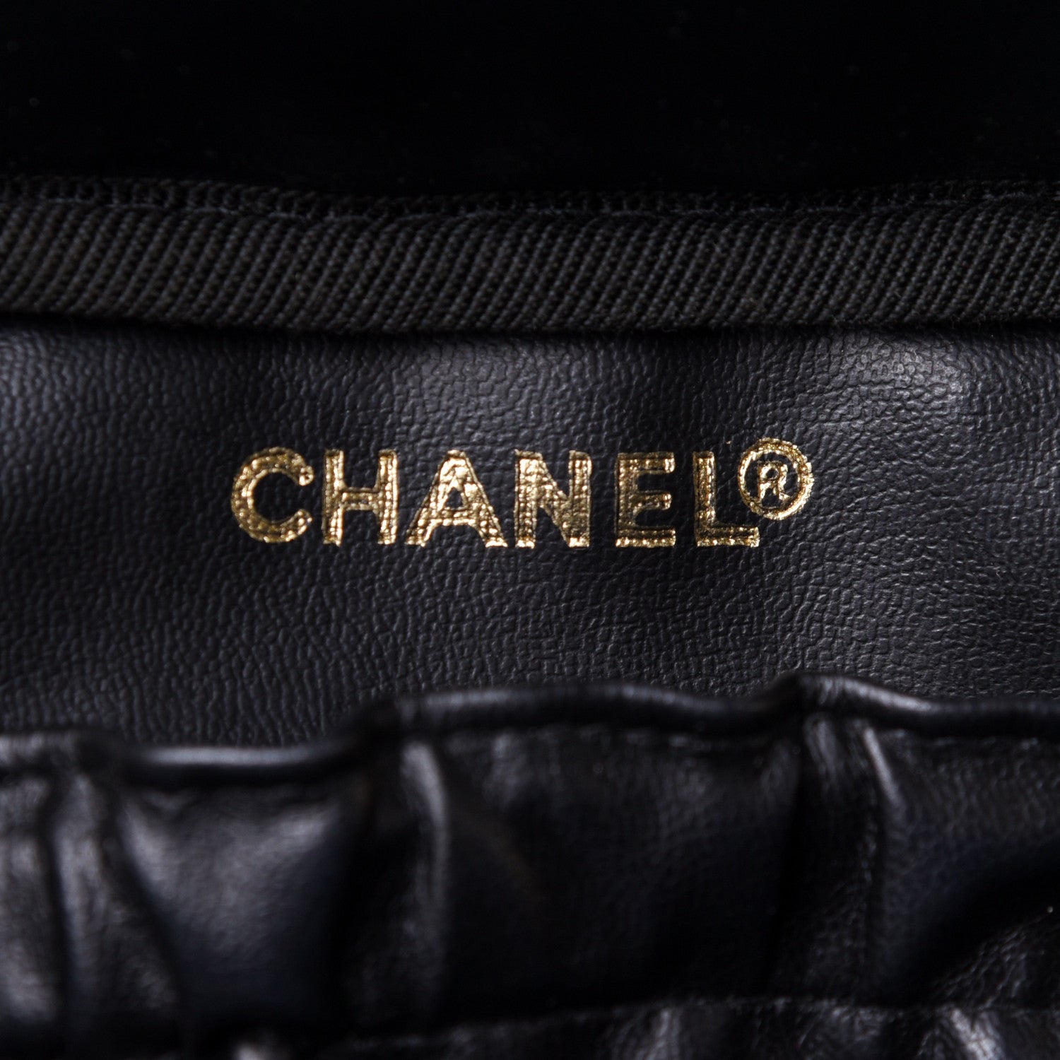Chanel Lambskin Vanity Cosmetic Case Black 5 of 12
