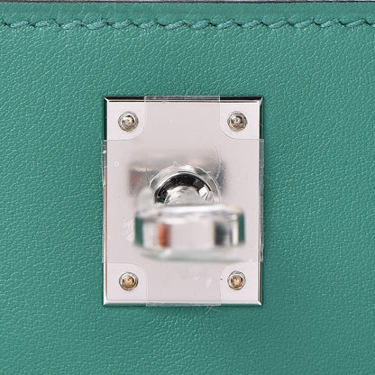 Hermes Swift Kelly Pochette Clutch Vert Vertigo 8 of 29