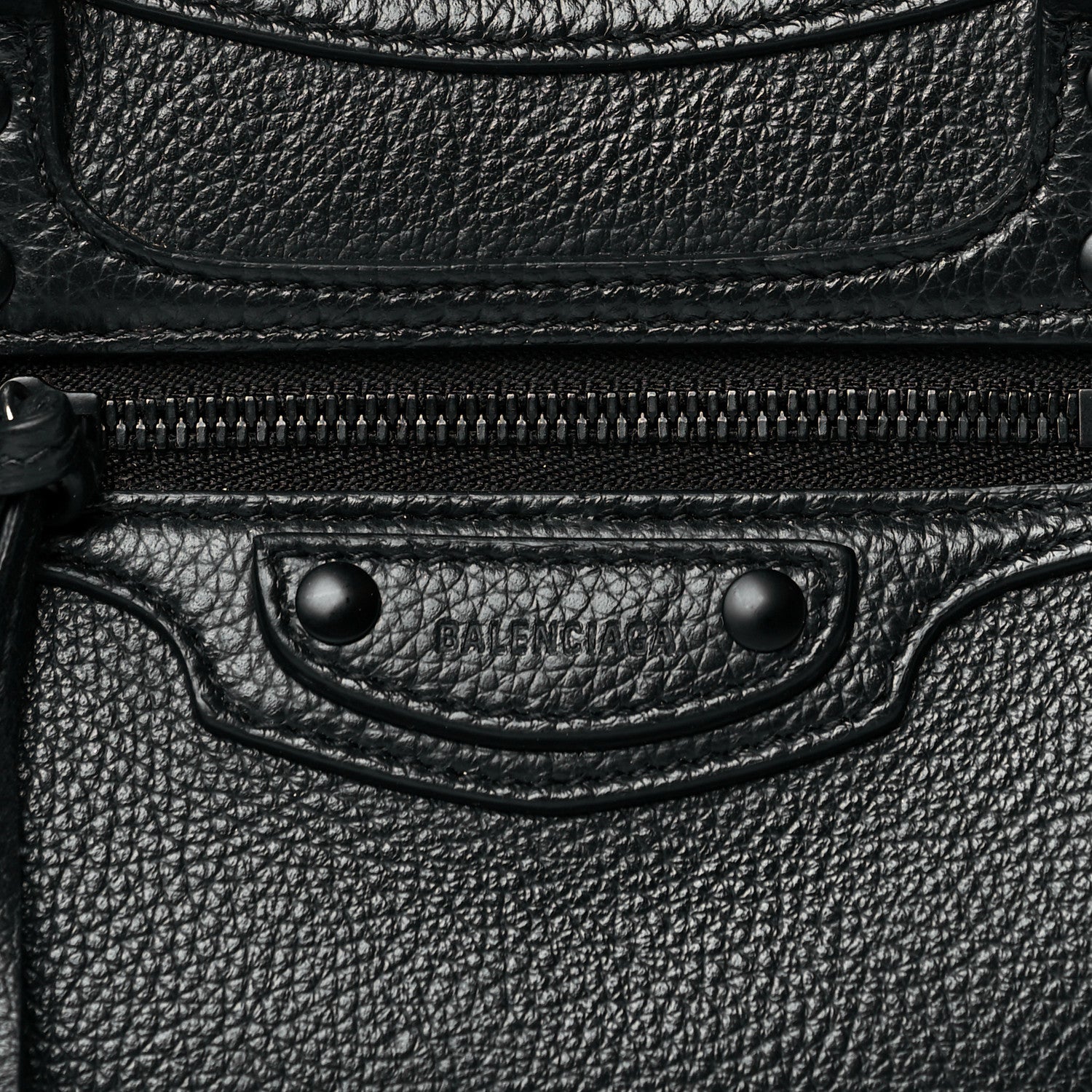 Balenciaga Grained Calfskin Neo Classic Black Hardware Mini City Black 8 of 10