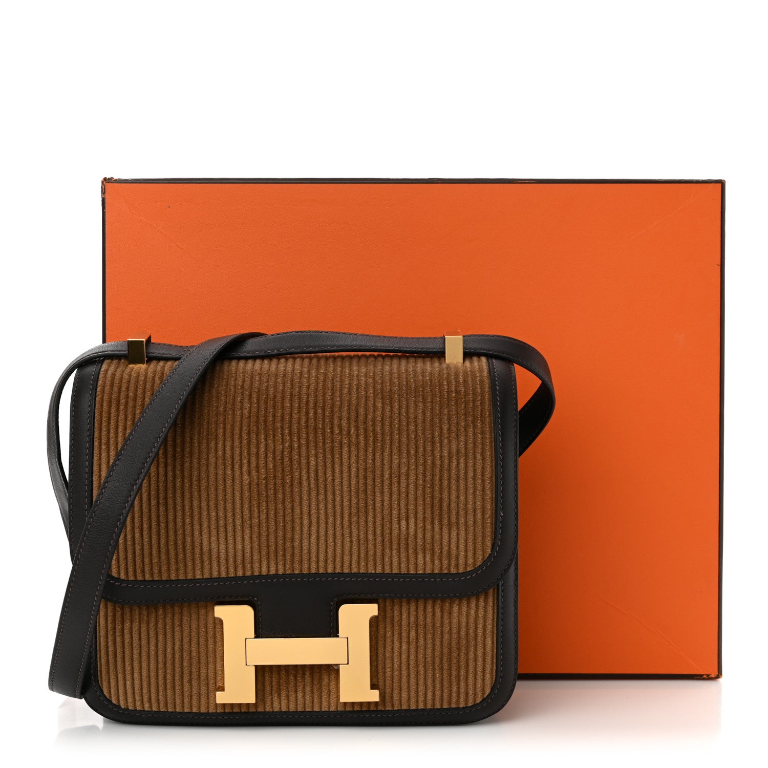 Hermes Velours Cotele Swift Constance 24 Tabac Camel Ebene 11 of 11