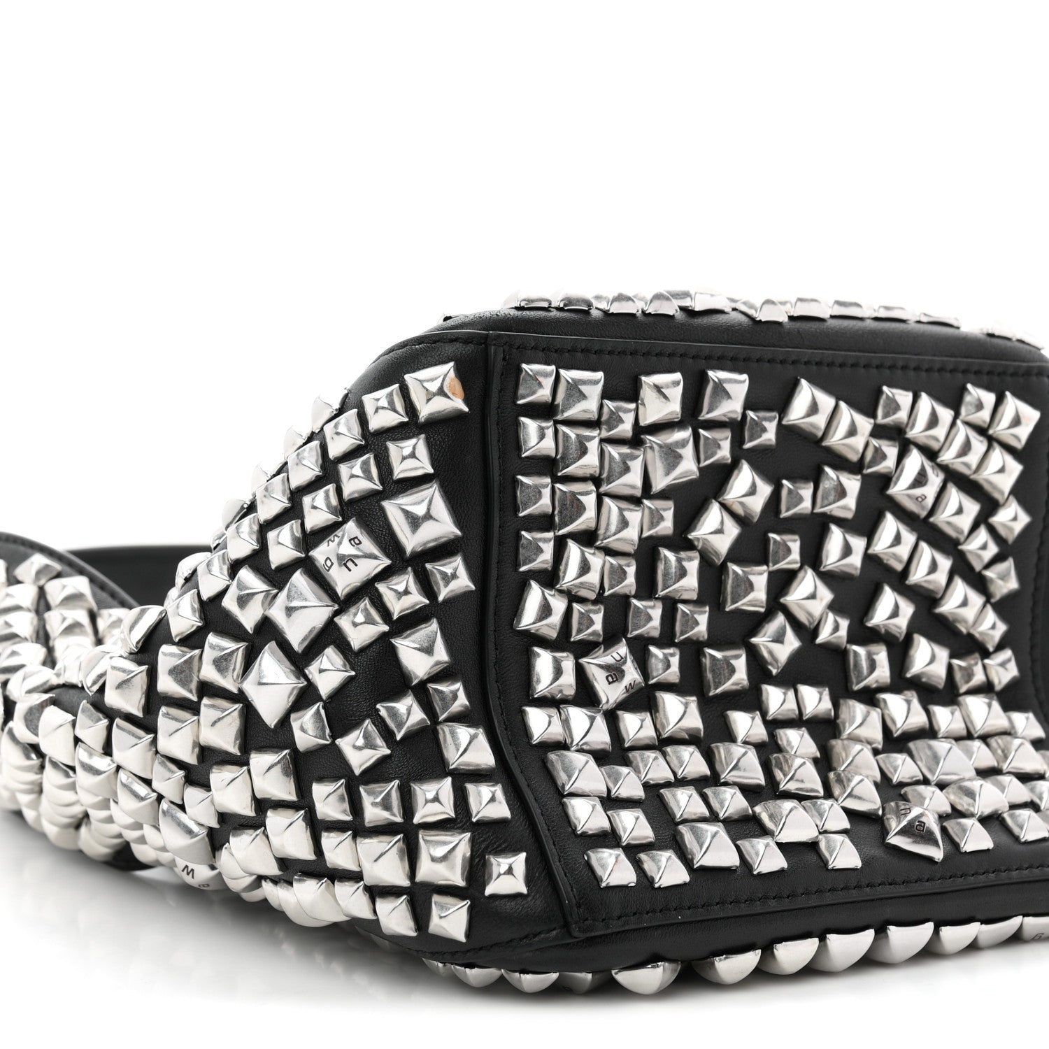 Alexander Wang Sheepskin Studded Small Spike Hobo Black 8 of 9