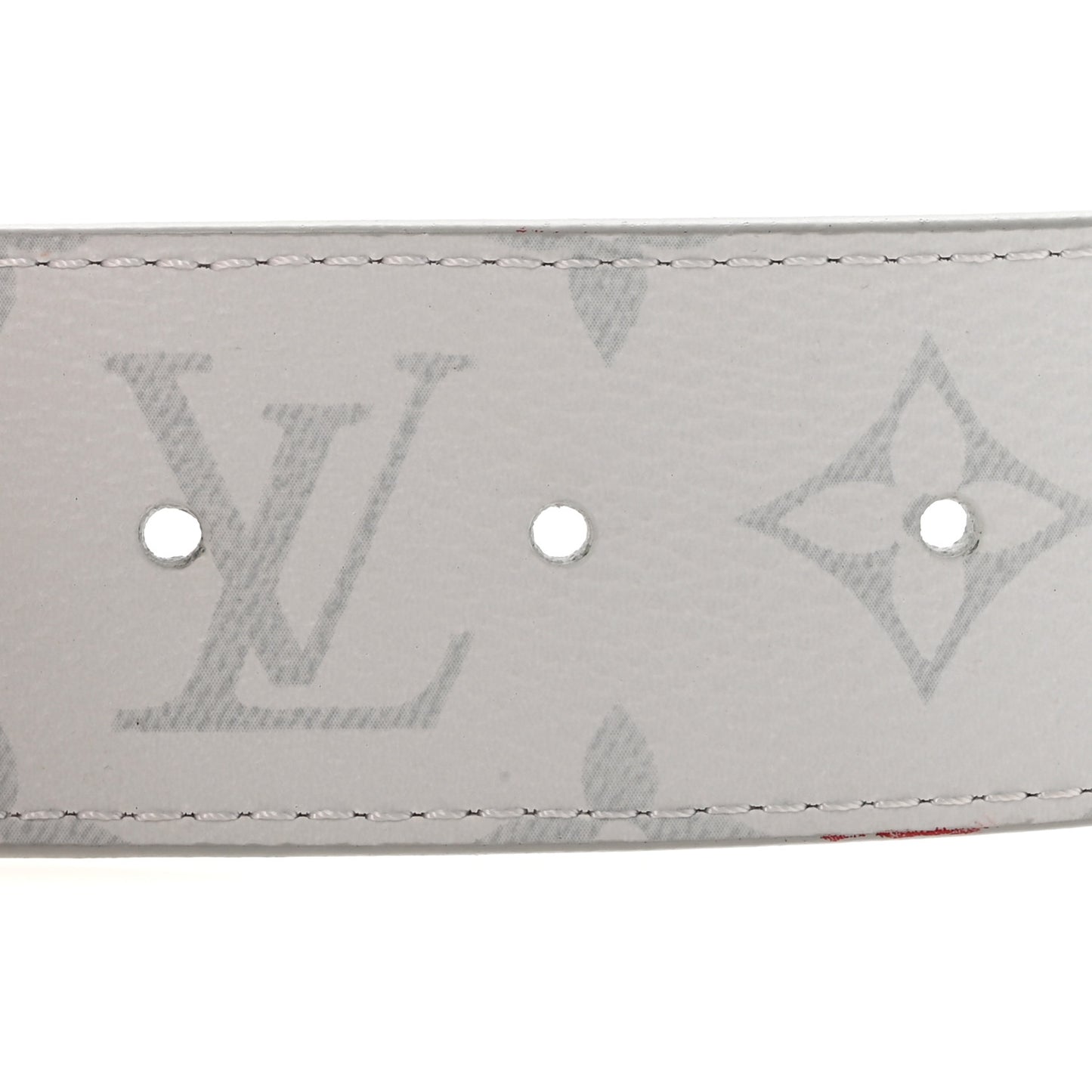 Taiga Monogram 40mm LV Initiales Belt 100 40 White