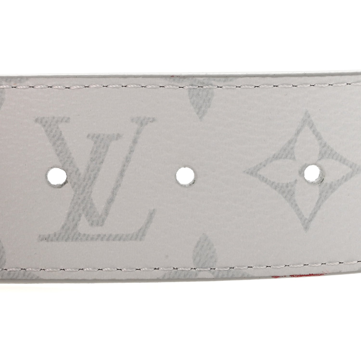 Louis Vuitton Taiga Monogram 40mm LV Initiales Belt 100 40 White 3 of 7