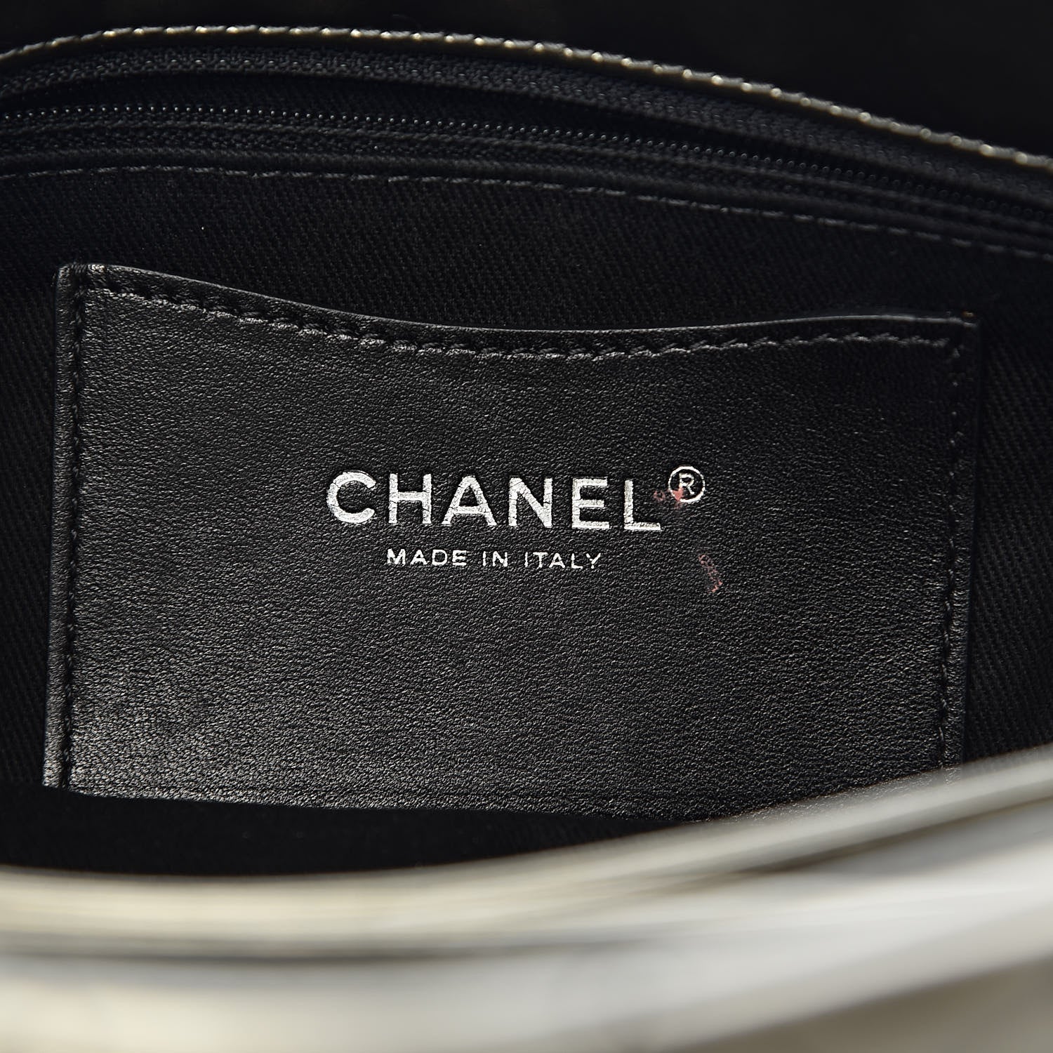 Chanel Metallic Patent Quilted Medium Just Mademoiselle Bowling Bag Silver Degrade 6 of 10