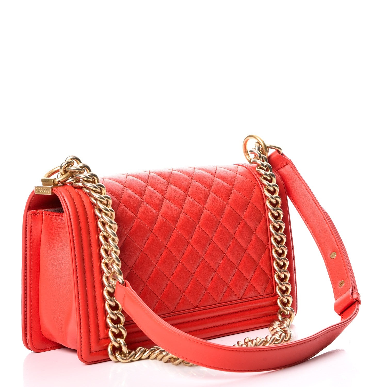 Chanel Calfskin Quilted Medium Boy Flap Red 4 of 9