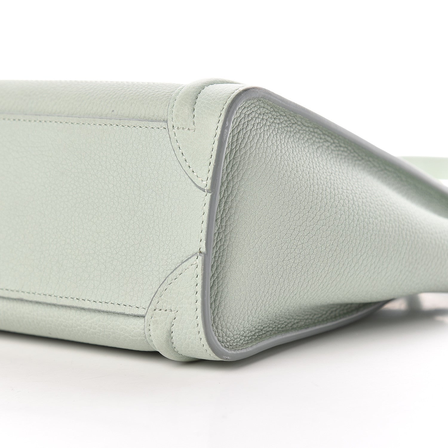 Celine Drummed Calfskin Nano Luggage Almond 13 of 18