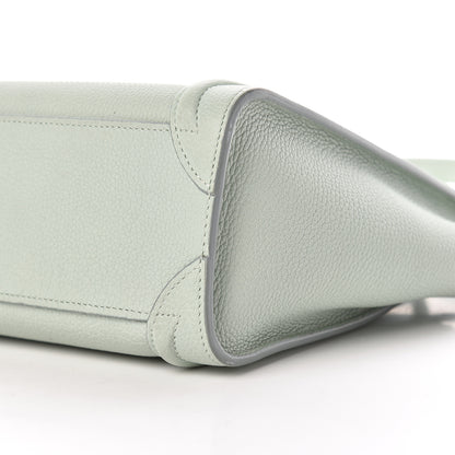 Celine Drummed Calfskin Nano Luggage Almond 13 of 18