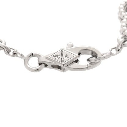 Van Cleef & Arpels 18K White Gold Diamond 6 Motifs Sweet Alhambra Bracelet 3 of 7