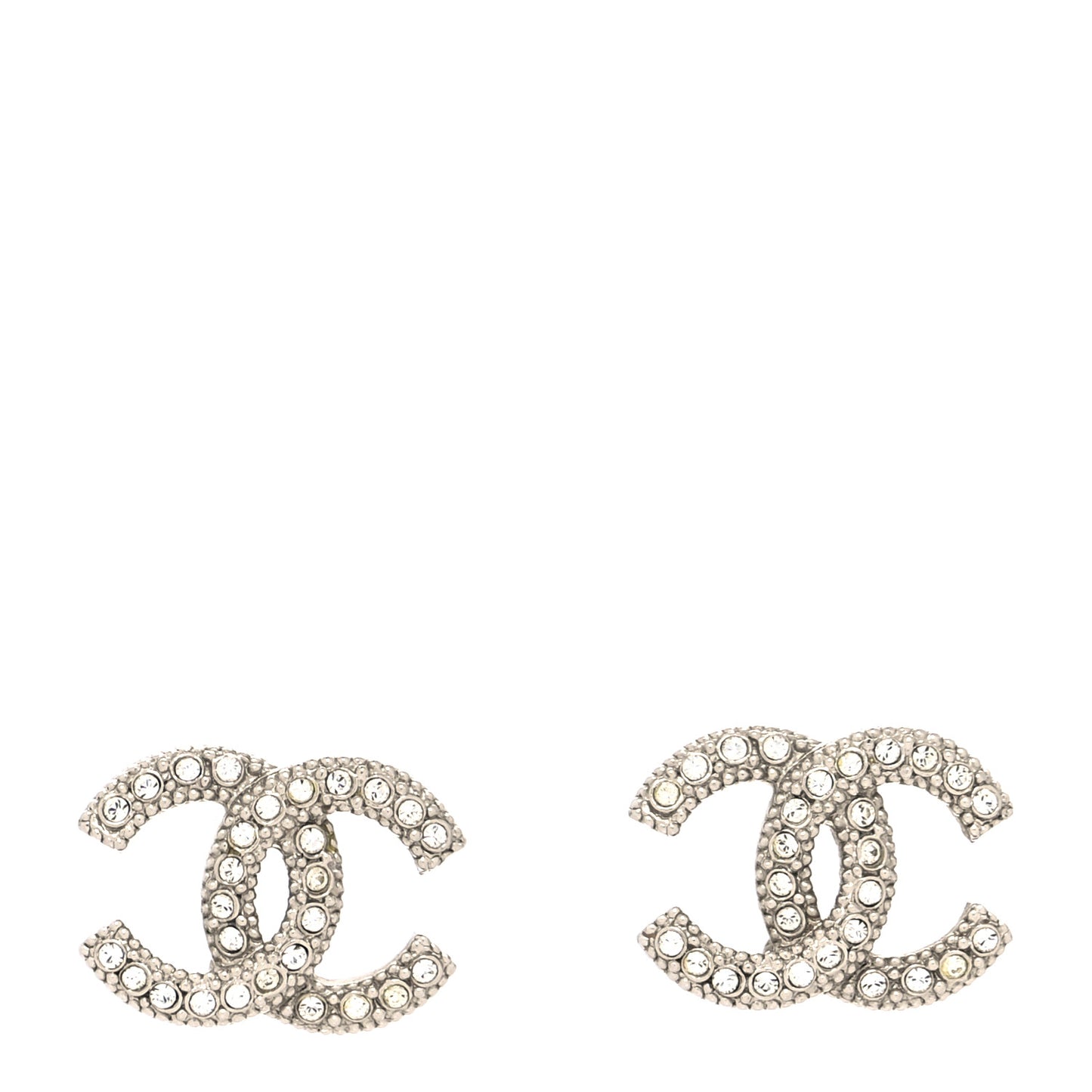 Crystal CC Treasure Chest Earrings Light Gold