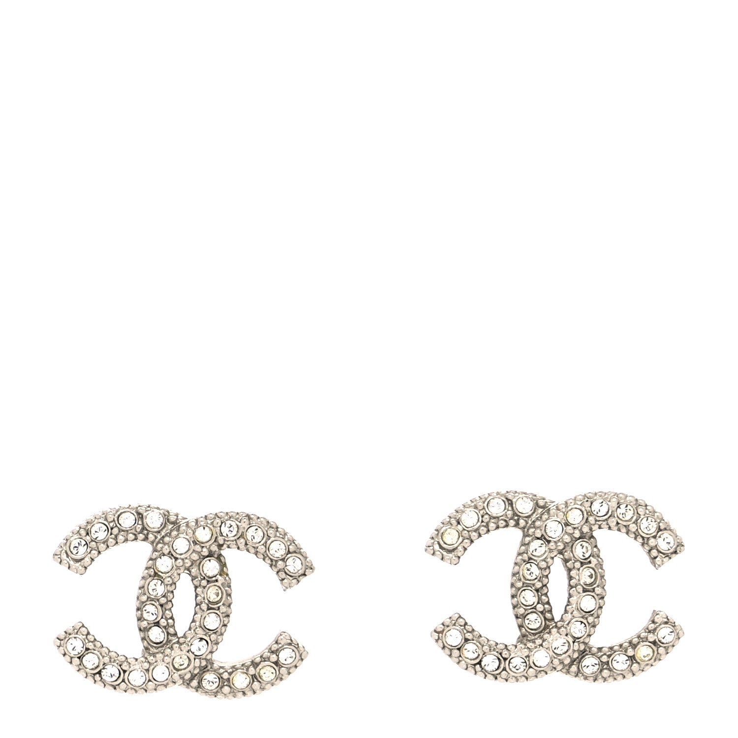 Chanel Crystal CC Treasure Chest Earrings Light Gold 1 of 4