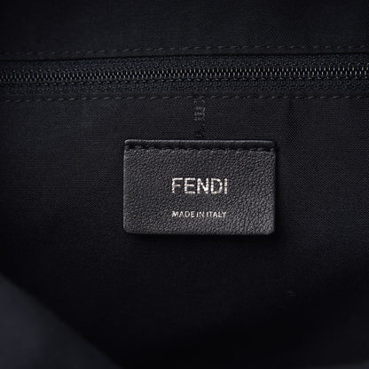 Fendi Nylon Vitello Dolce Goat Fox Fur Crocodile Monster Eyes Mini Backpack Black Sunflower 5 of 9