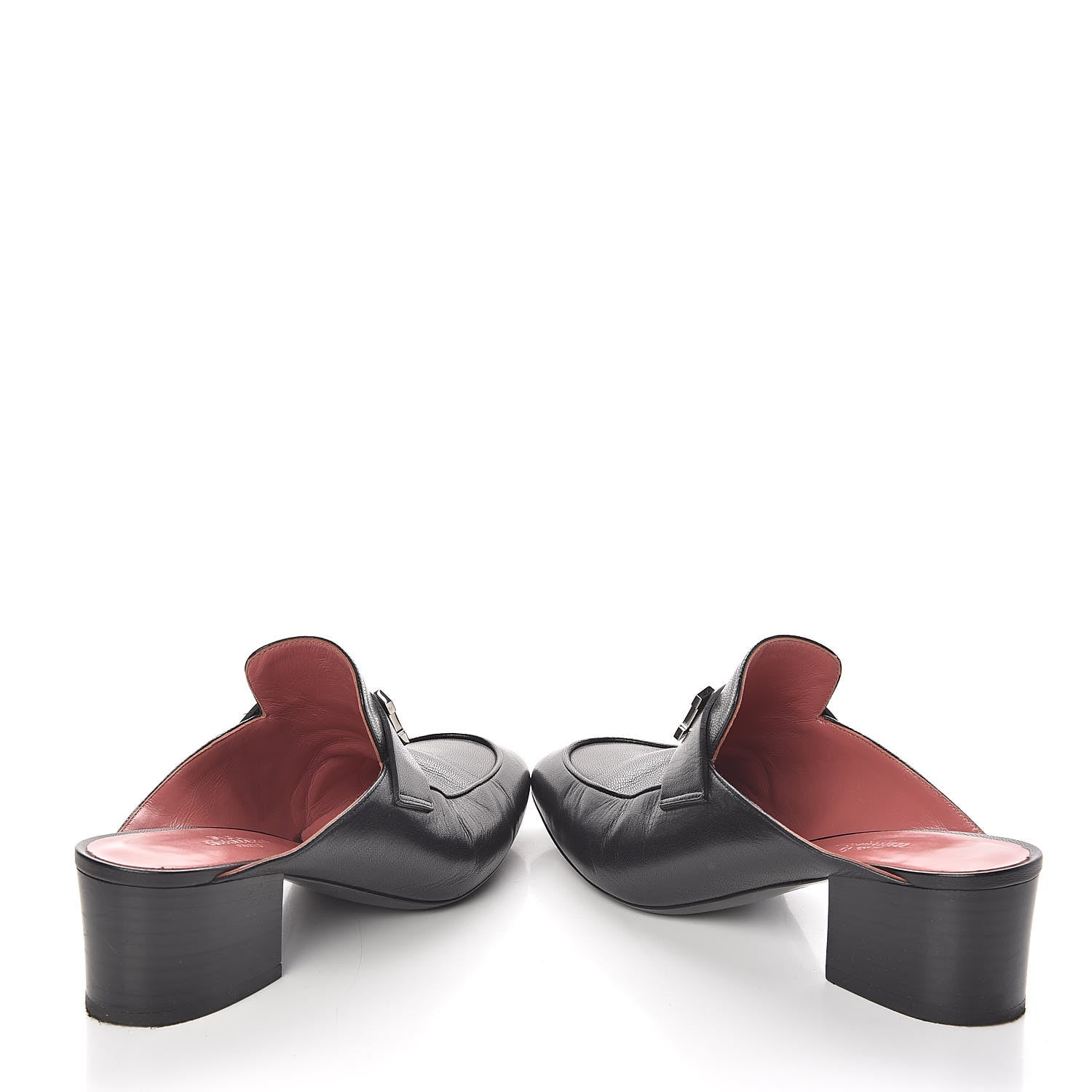 Hermes Goatskin Paradis Mules 37 Black 6 of 11