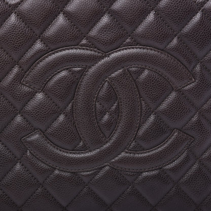 Chanel Caviar Quilted Grand Shopping Tote GST Dark Brown 10 of 10