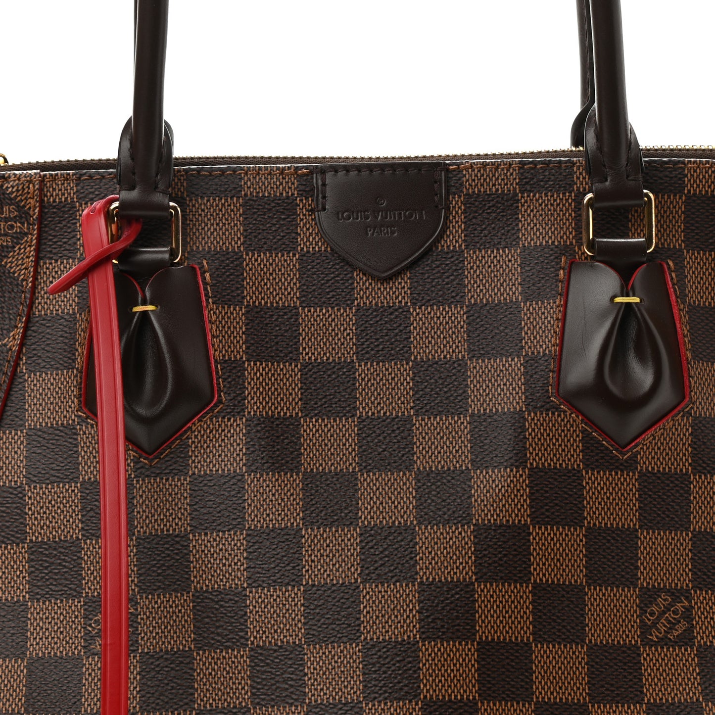 Damier Ebene Caissa Tote MM Cherry