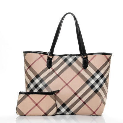 Burberry Nova Check Large Nickie Tote Black 3 of 13