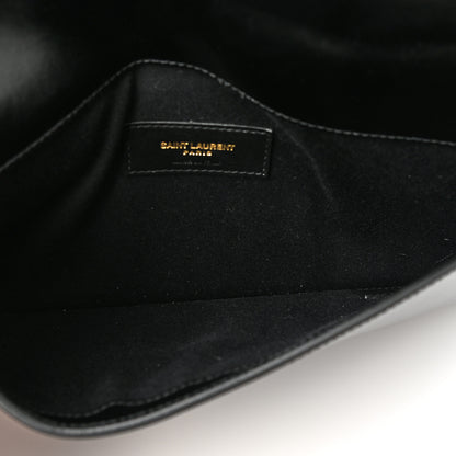 Saint Laurent Smooth Shiny Calfskin Monogram Uptown Pouch Black 5 of 8
