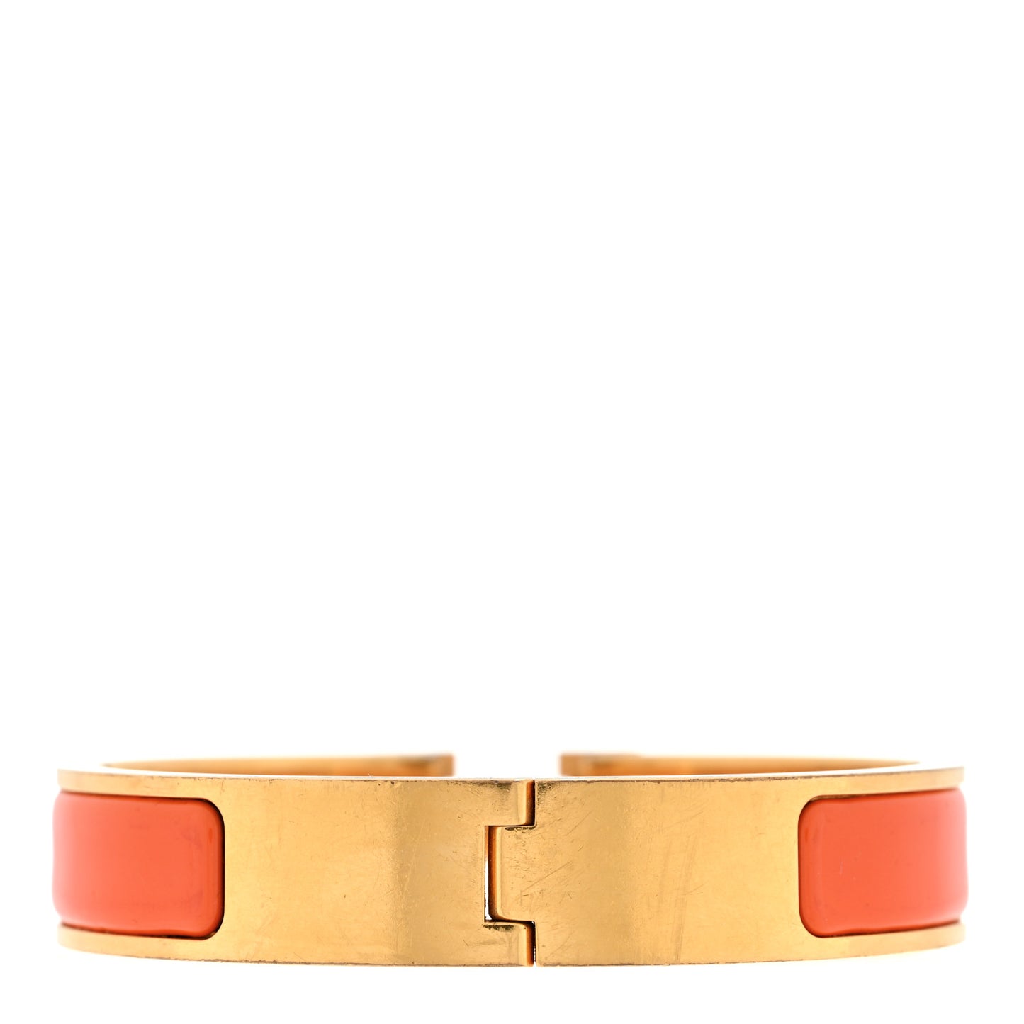 Enamel Narrow Clic Clac H Bracelet PM Orange